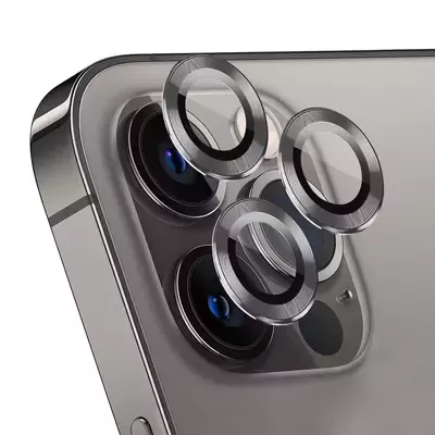 Microsonic Apple iPhone 15 Pro Max Tekli Kamera Lens Koruma Camı Füme