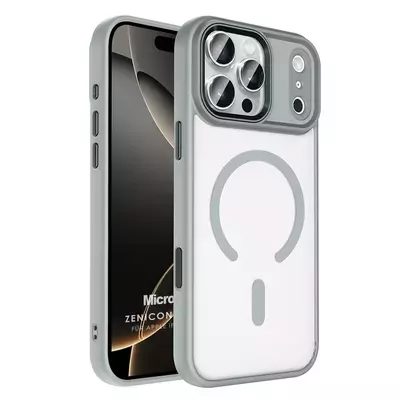 Microsonic Apple iPhone 17 Pro Max Kılıf Zenicon MagSafe Gri
