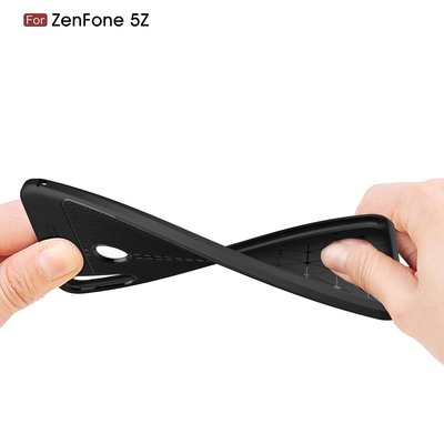 Microsonic Asus Zenfone 5 ZE620KL Kılıf Deri Dokulu Silikon Gri