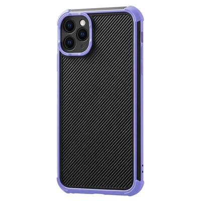 Microsonic Apple iPhone 11 Pro Kılıf Chester Carbon Lila