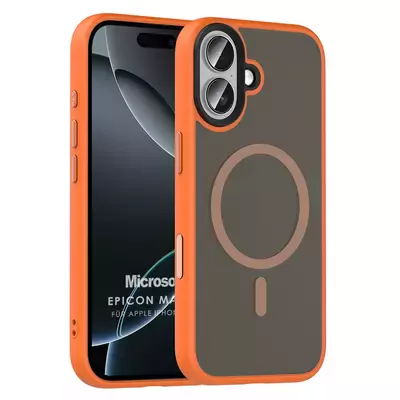 Microsonic Apple iPhone 17 Kılıf Epicon MagSafe Turuncu