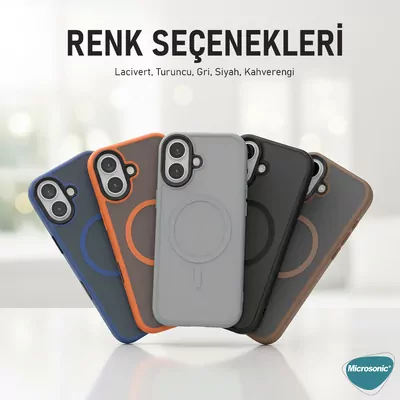 Microsonic Apple iPhone 17 Kılıf Epicon MagSafe Turuncu
