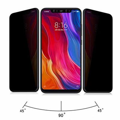 Microsonic Xiaomi Mi 8 Invisible Privacy Kavisli Ekran Koruyucu Siyah