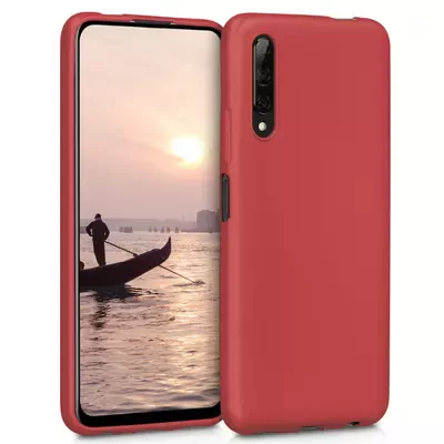 Microsonic Matte Silicone Huawei P Smart Pro Kılıf Kırmızı