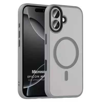 Microsonic Apple iPhone 17 Kılıf Epicon MagSafe Gri