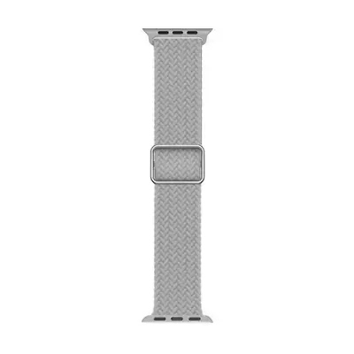 Microsonic Apple Watch Series 9 41mm Kordon Braided Loop Band Gri