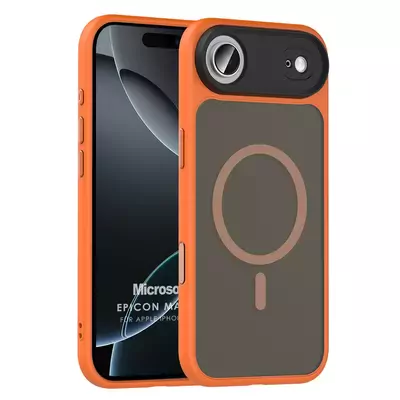 Microsonic Apple iPhone 17 Air Kılıf Epicon MagSafe Turuncu