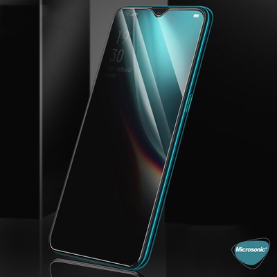 Microsonic Realme C2 Invisible Privacy Kavisli Ekran Koruyucu Siyah