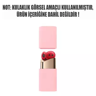 Microsonic Huawei FreeBuds Lipstick Mat Silikon Kılıf Pembe