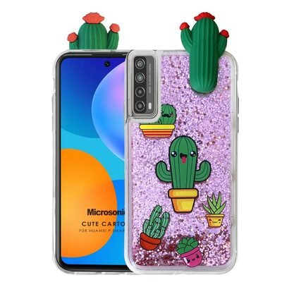 Microsonic Huawei P Smart 2021 Kılıf Cute Cartoon Kaktüs