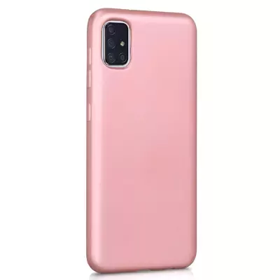 Microsonic Matte Silicone Samsung Galaxy A71 Kılıf Rose Gold