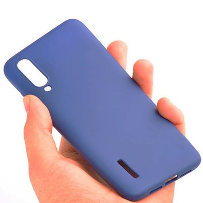 Microsonic Xiaomi Mi A3 Kılıf Matte Silicone Mavi