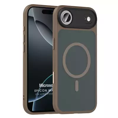 Microsonic Apple iPhone 17 Air Kılıf Epicon MagSafe Kahverengi