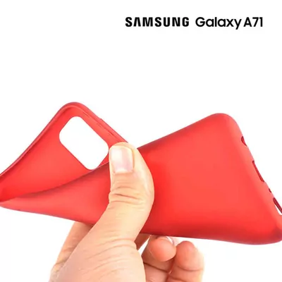 Microsonic Matte Silicone Samsung Galaxy A71 Kılıf Mavi