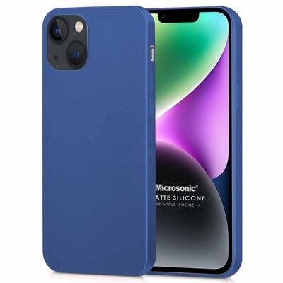 Microsonic Apple iPhone 14 Kılıf Matte Silicone Lacivert