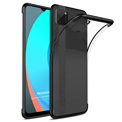 Microsonic Realme C11 Kılıf Skyfall Transparent Clear Siyah