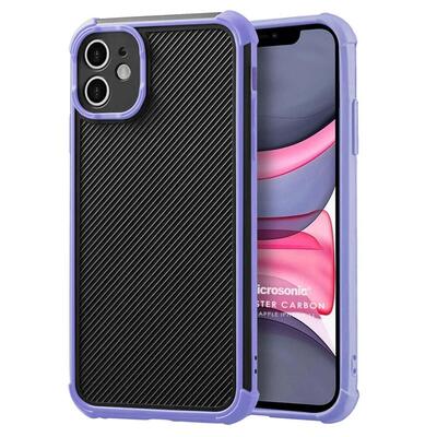 Microsonic Apple iPhone 11 Kılıf Chester Carbon Lila