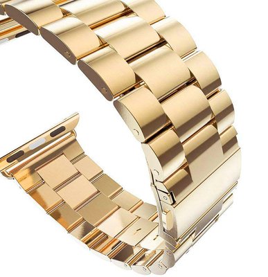 Microsonic Apple Watch SE 44mm Metal Stainless Steel Kordon Gold