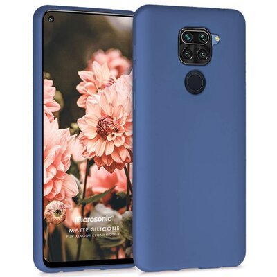 Microsonic Xiaomi Redmi Note 9 Kılıf Matte Silicone Lacivert