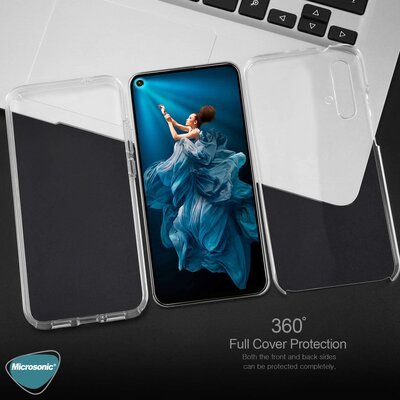 Microsonic Huawei Honor 20 Kılıf Komple Gövde Koruyucu Silikon Şeffaf