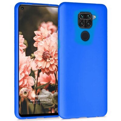 Microsonic Xiaomi Redmi Note 9 Kılıf Matte Silicone Mavi