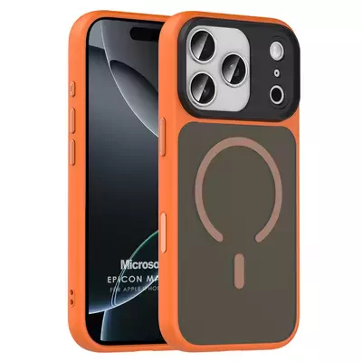 Microsonic Apple iPhone 17 Pro Max Kılıf Epicon MagSafe Turuncu
