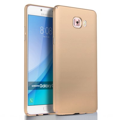 Microsonic Samsung Galaxy C7 Pro Kılıf Premium Slim Gold