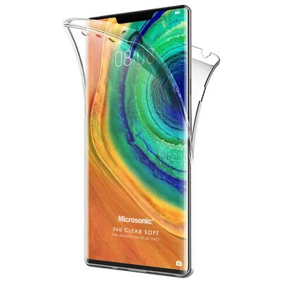 Microsonic Huawei Mate 30 Pro Kılıf Komple Gövde Koruyucu Silikon Şeffaf