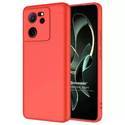 Microsonic Xiaomi Mi 13T Kılıf Groovy Soft Kırmızı