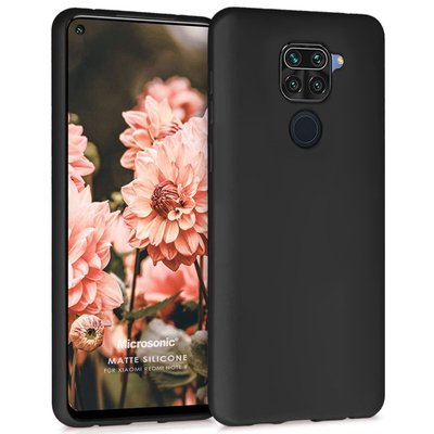 Microsonic Xiaomi Redmi Note 9 Kılıf Matte Silicone Siyah