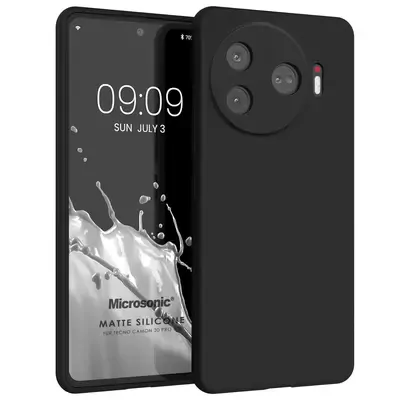 Microsonic Matte Silicone TECNO Camon 30 Pro 5G Kılıf Siyah