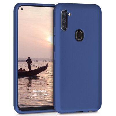 Microsonic Samsung Galaxy A11 Kılıf Matte Silicone Lacivert