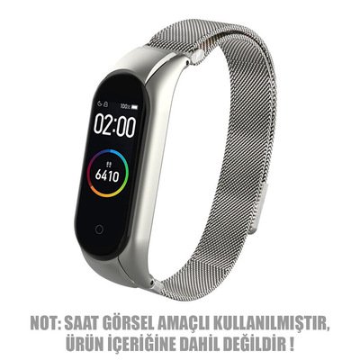 Microsonic Xiaomi Mi Band 4 Milanese Loop Kordon Gümüş