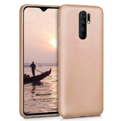 Microsonic Xiaomi Redmi 9 Kılıf Matte Silicone Gold