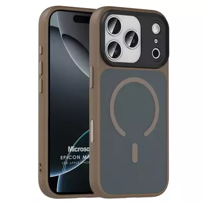 Microsonic Apple iPhone 17 Pro Max Kılıf Epicon MagSafe Kahverengi