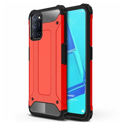 Microsonic Oppo A72 Kılıf Rugged Armor Kırmızı