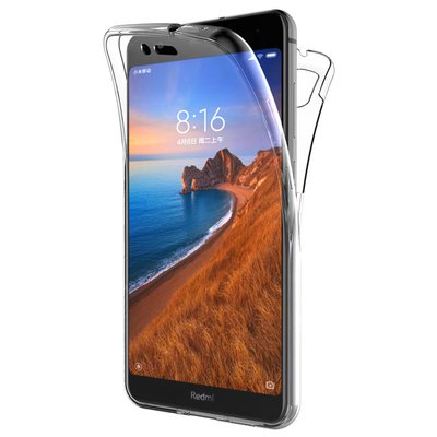 Microsonic Xiaomi Redmi 7A Kılıf Komple Gövde Koruyucu Silikon Şeffaf