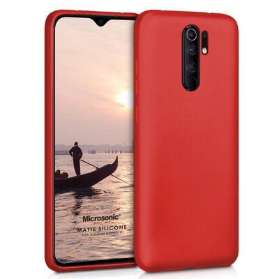 Microsonic Xiaomi Redmi 9 Kılıf Matte Silicone Kırmızı