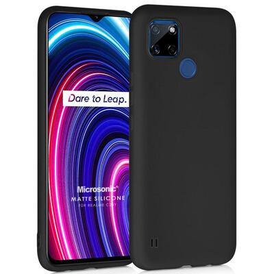 Microsonic Realme C25Y Kılıf Matte Silicone Siyah