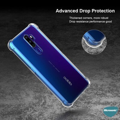 Microsonic Oppo A9 2020 Kılıf Anti Shock Silikon Şeffaf