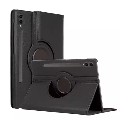 Microsonic Samsung Galaxy Tab S11 Ultra Kılıf 360 Rotating Stand Deri Siyah
