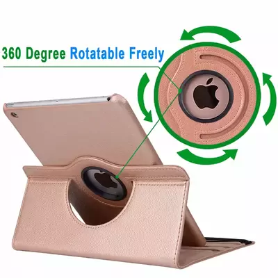 Microsonic Apple iPad 10.2'' 9. Nesil (A2602-A2604-A2603-A2605) Kılıf 360 Rotating Stand Deri Siyah