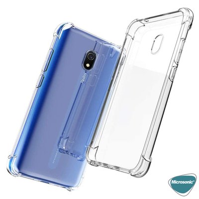 Microsonic Xiaomi Redmi 8A Kılıf Anti Shock Silikon Şeffaf