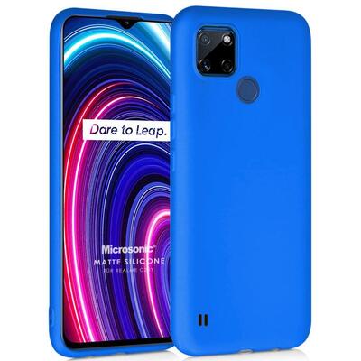 Microsonic Realme C25Y Kılıf Matte Silicone Mavi