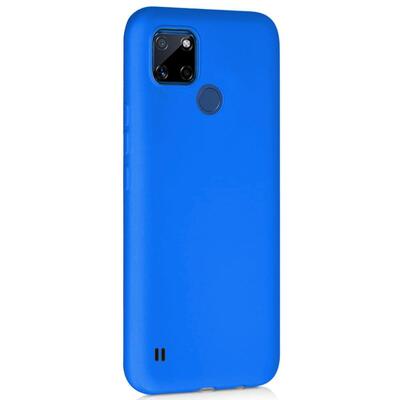 Microsonic Realme C25Y Kılıf Matte Silicone Mavi