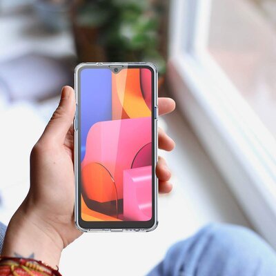 Microsonic Samsung Galaxy A20S Kılıf Komple Gövde Koruyucu Silikon Şeffaf