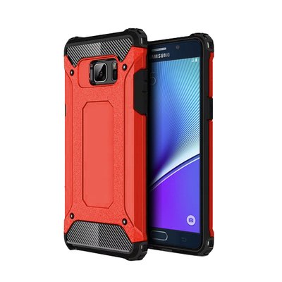 Microsonic Samsung Galaxy Note 5 Kılıf Rugged Armor Kırmızı