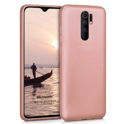 Microsonic Xiaomi Redmi 9 Kılıf Matte Silicone Rose Gold