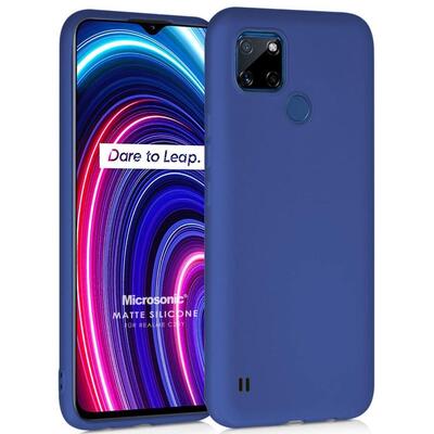 Microsonic Realme C25Y Kılıf Matte Silicone Lacivert