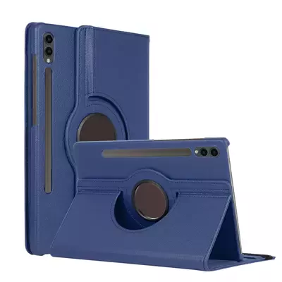 Microsonic Samsung Galaxy Tab S11 Ultra Kılıf 360 Rotating Stand Deri Lacivert